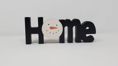 Home Sign with Magnetic Holiday Shapes - A Rustic Feeling