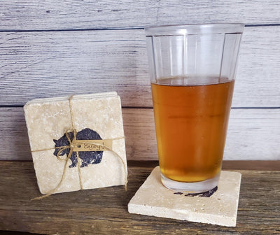 Bear Cabin Coasters - A Rustic Feeling