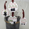 Cat Ornament Gift Tags Set of 4 - A Rustic Feeling