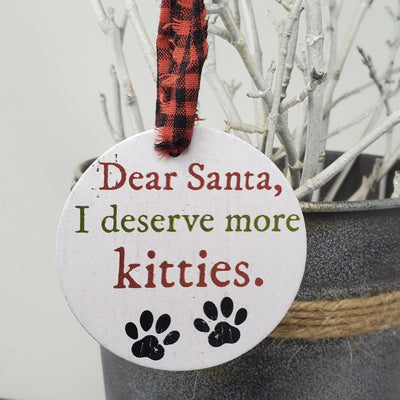 Cat Ornament Gift Tags Set of 4 - A Rustic Feeling