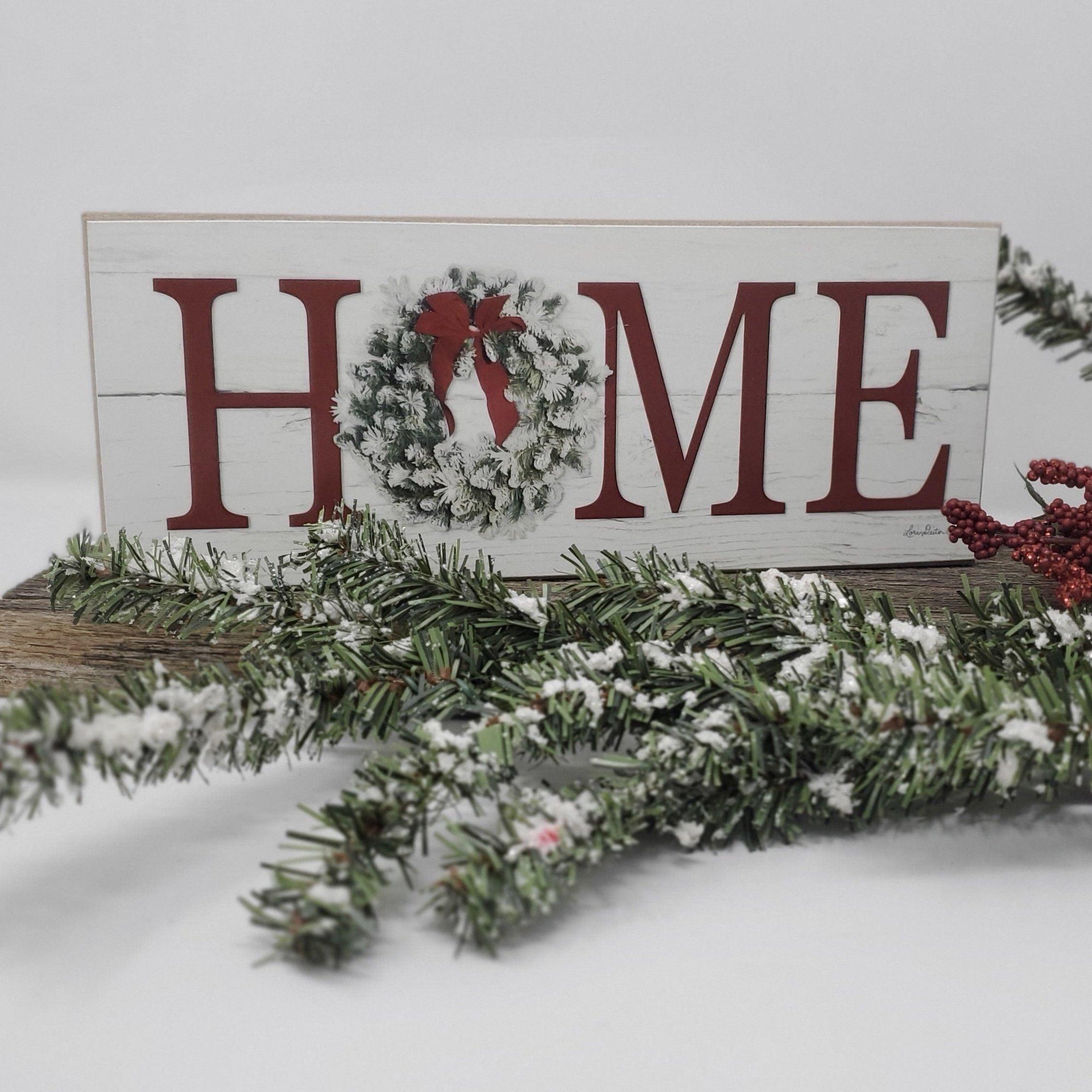 Home with Winter Wreath - A Rustic Feeling