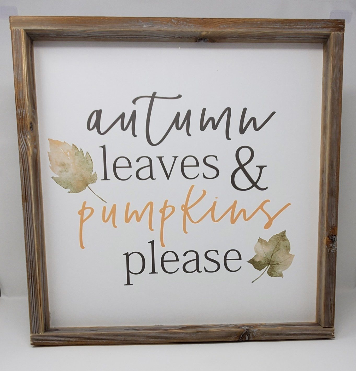 Pumpkin Fall Sign - A Rustic Feeling