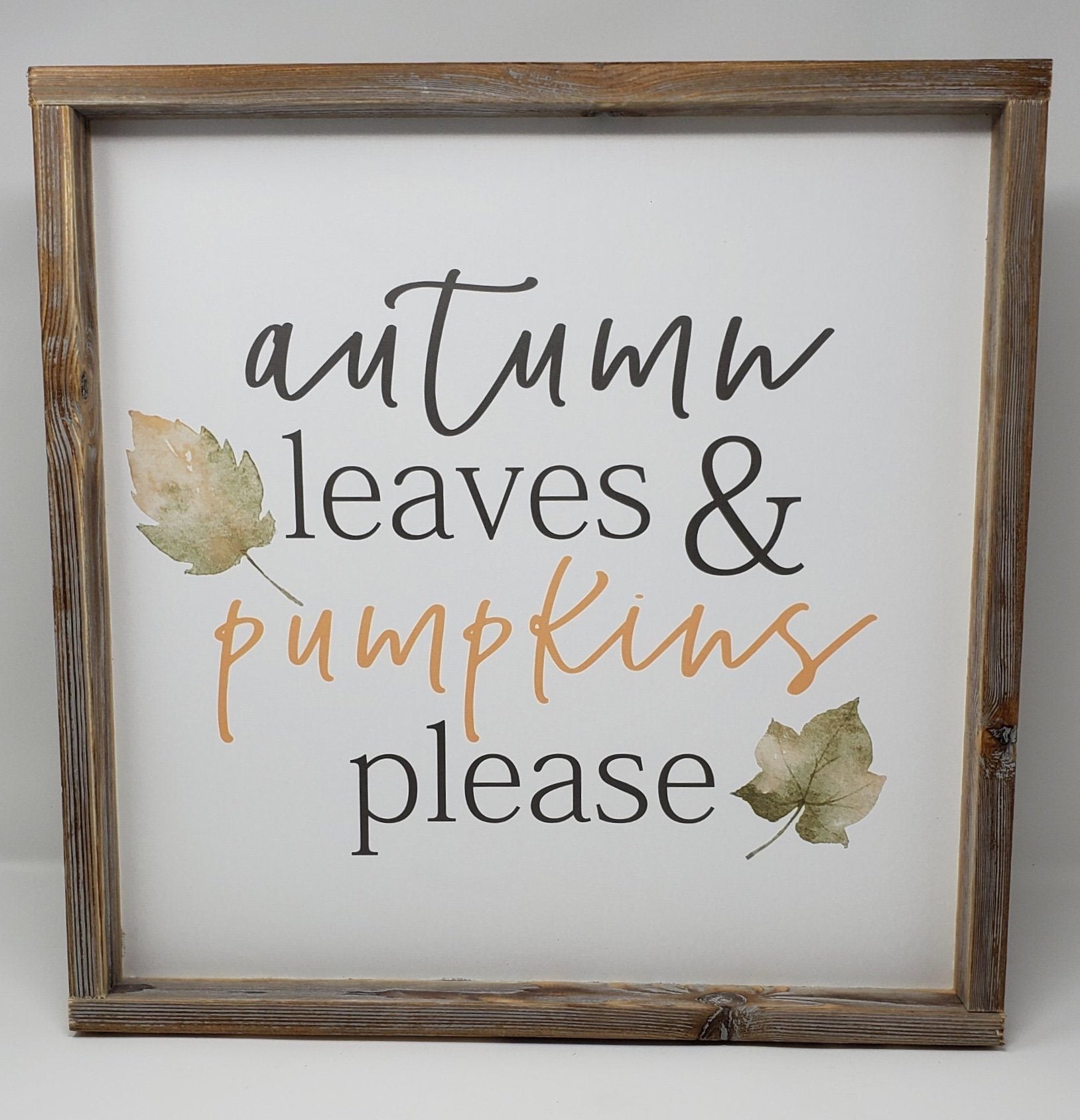 Pumpkin Fall Sign - A Rustic Feeling
