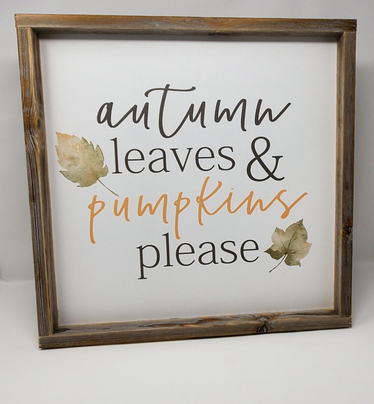Pumpkin Fall Sign - A Rustic Feeling