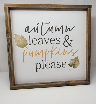 Pumpkin Fall Sign - A Rustic Feeling
