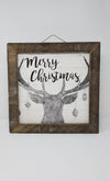Deer with Ornaments Cabin Sign - A Rustic Feeling