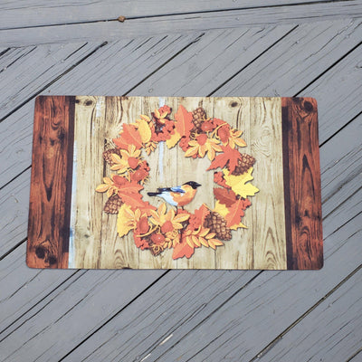 Fall Front Porch Welcome Mat - A Rustic Feeling