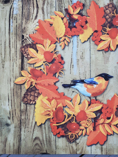 Fall Front Porch Welcome Mat - A Rustic Feeling