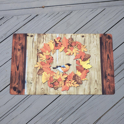 Fall Front Porch Welcome Mat - A Rustic Feeling