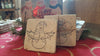Snowman Coasters with Family Love Friends Joy Banner - A Rustic Feeling