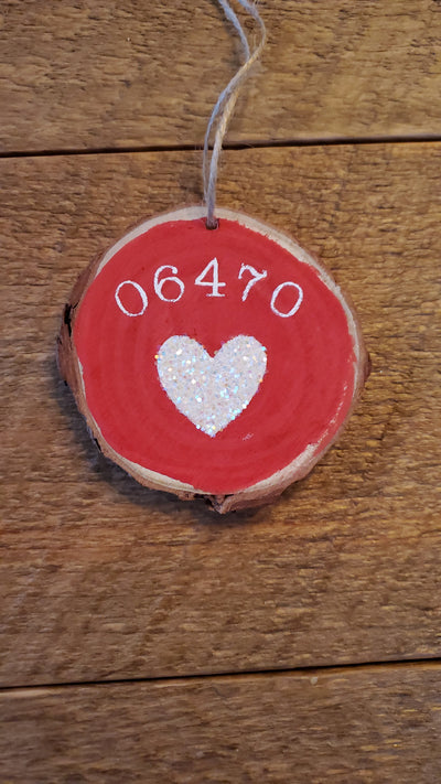 Custom Zip Code Heart Ornament