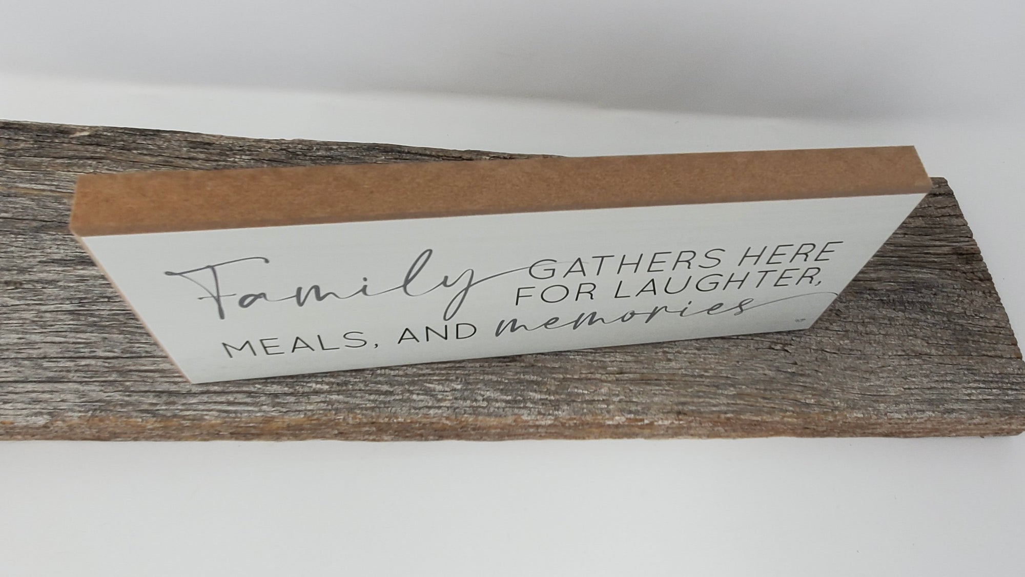 "Family Gathers Here" Sign