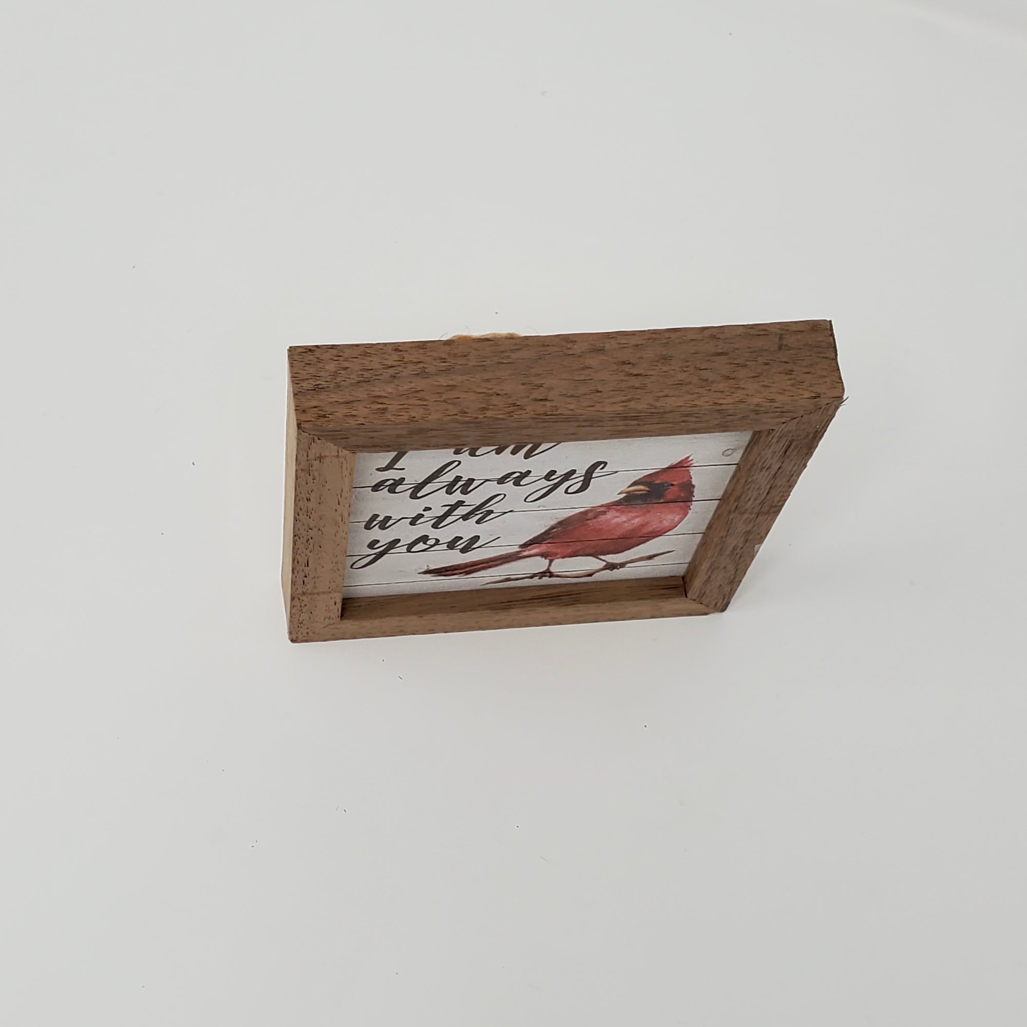 "I Am Always With You" Cardinal 4" Framed Print