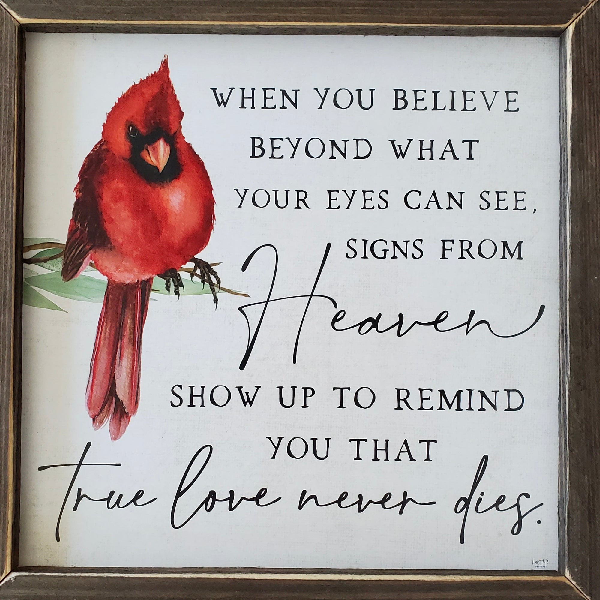 Signs From Heaven Cardinal Wooden Print