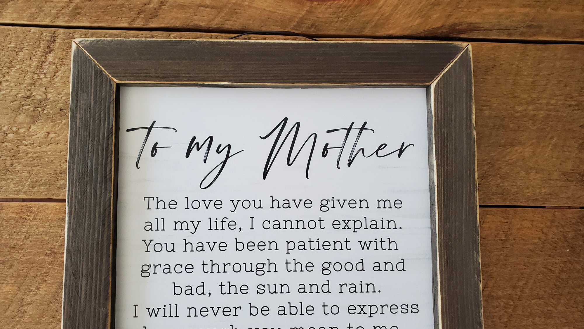 To My Mother Inspirational Print