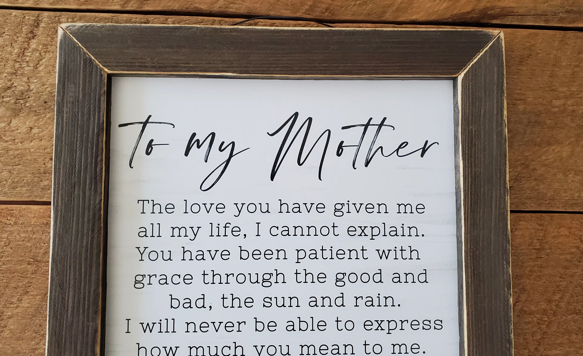 To My Mother Inspirational Print