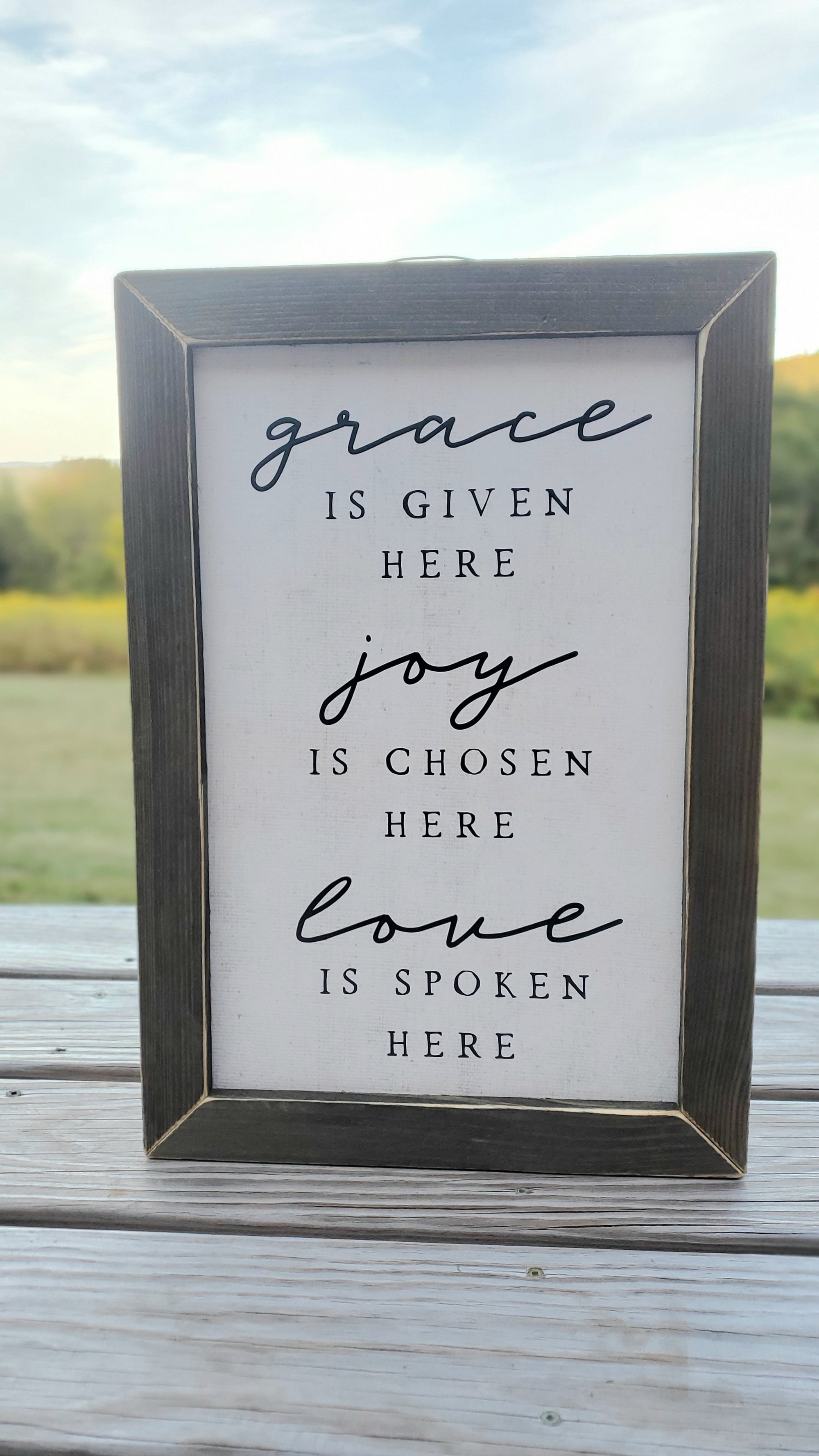 Grace is Given Here Rustic Sign