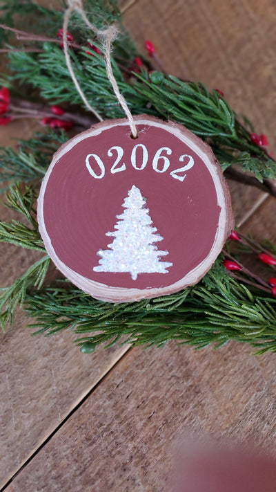 Personalized Holiday Ornament with Zip Code