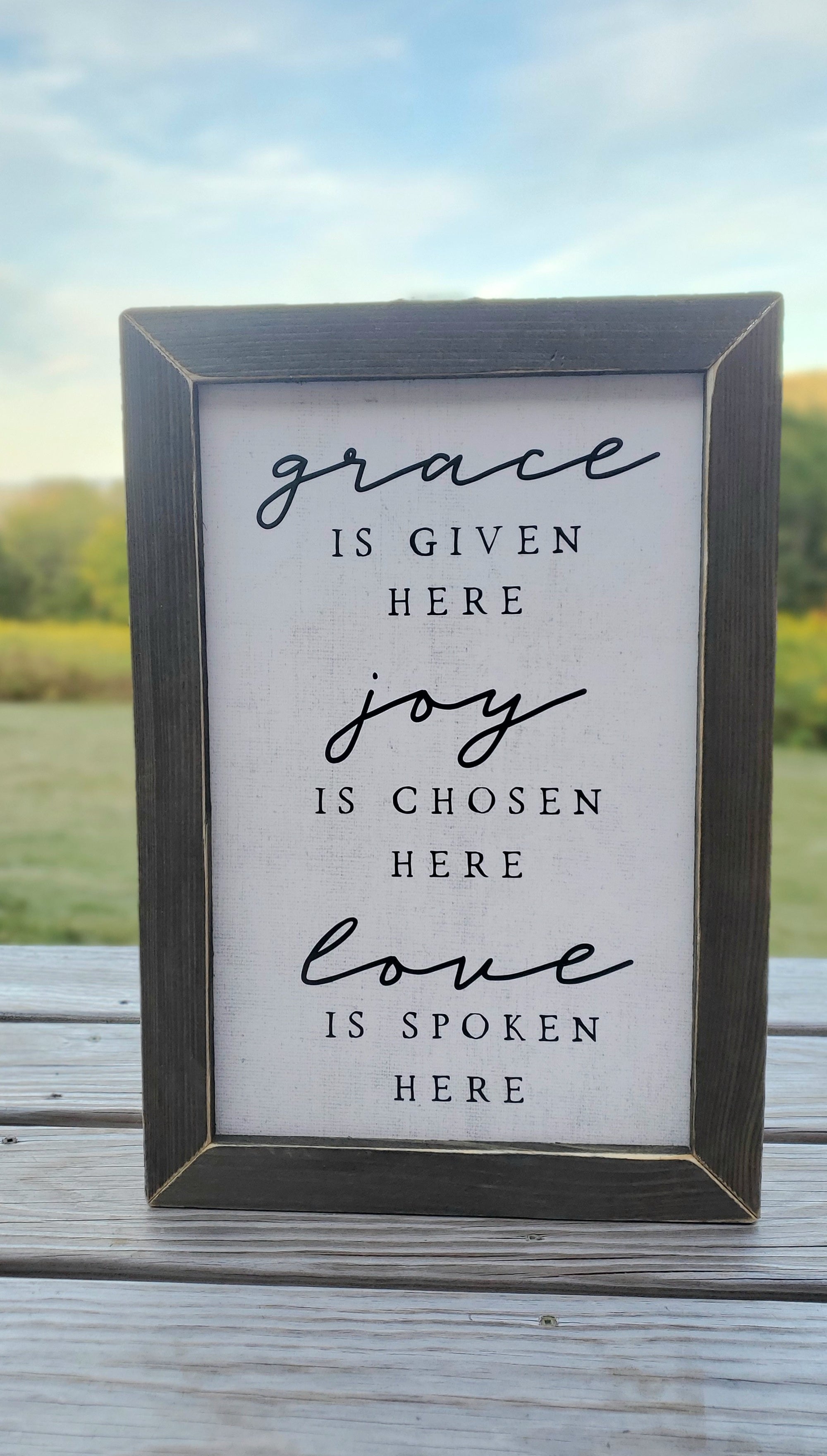 Grace is Given Here Rustic Sign