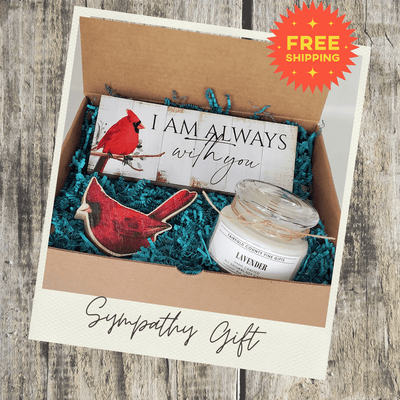 Sympathy Gift with Cardinals - A Rustic Feeling