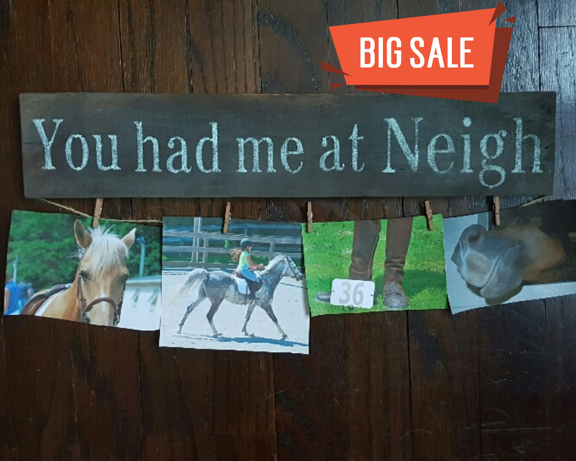 Horse Gifts, You Had Me at Neigh Rustic Sign