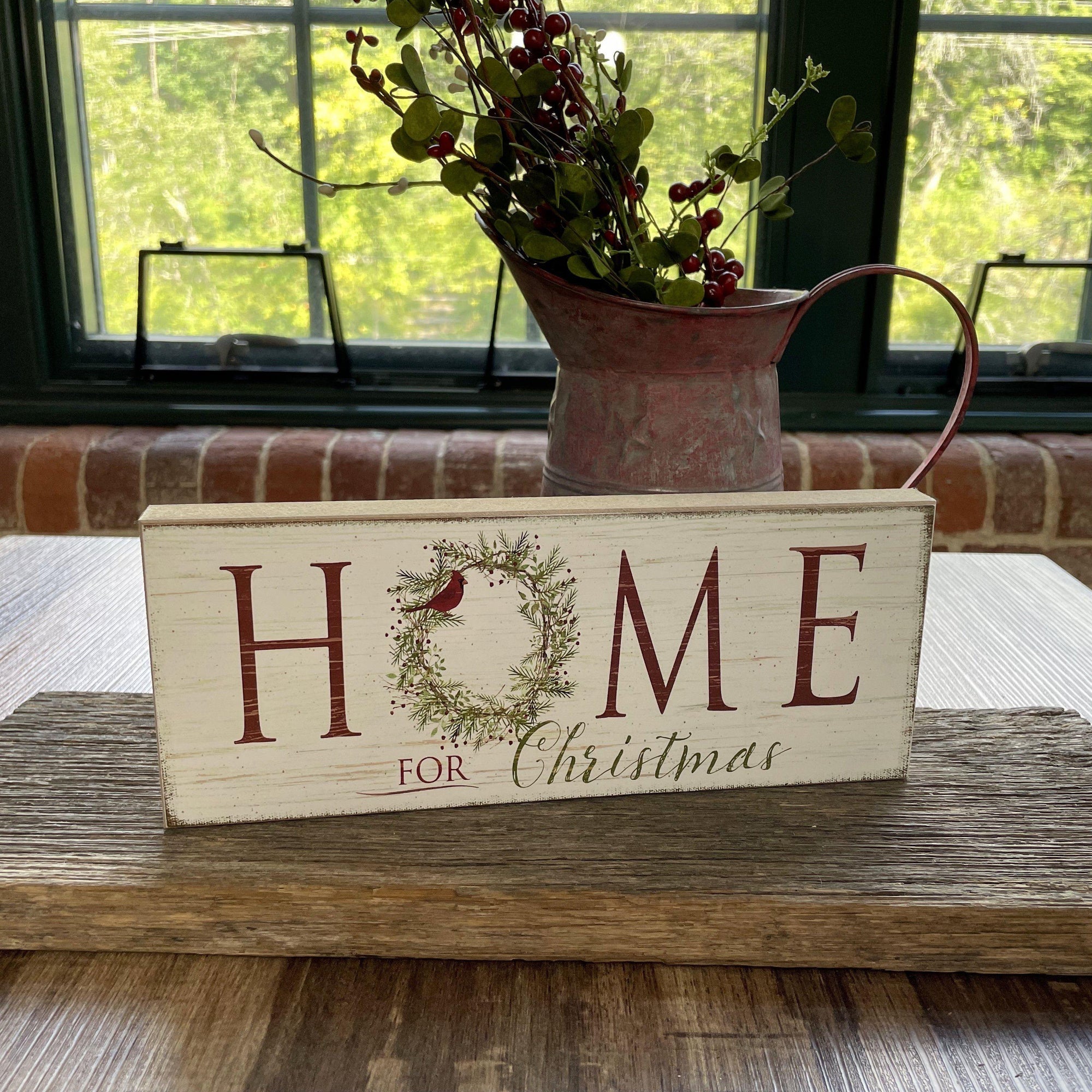 🎁 Home For Christmas Rustic Holiday Sign (100% off)