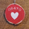 Custom Zip Code Heart Ornament