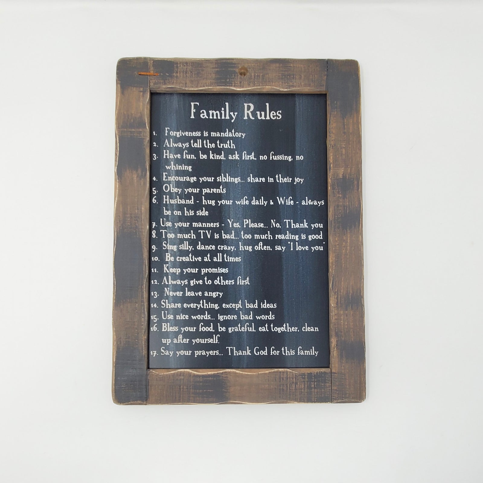 Family Rules Blackboard