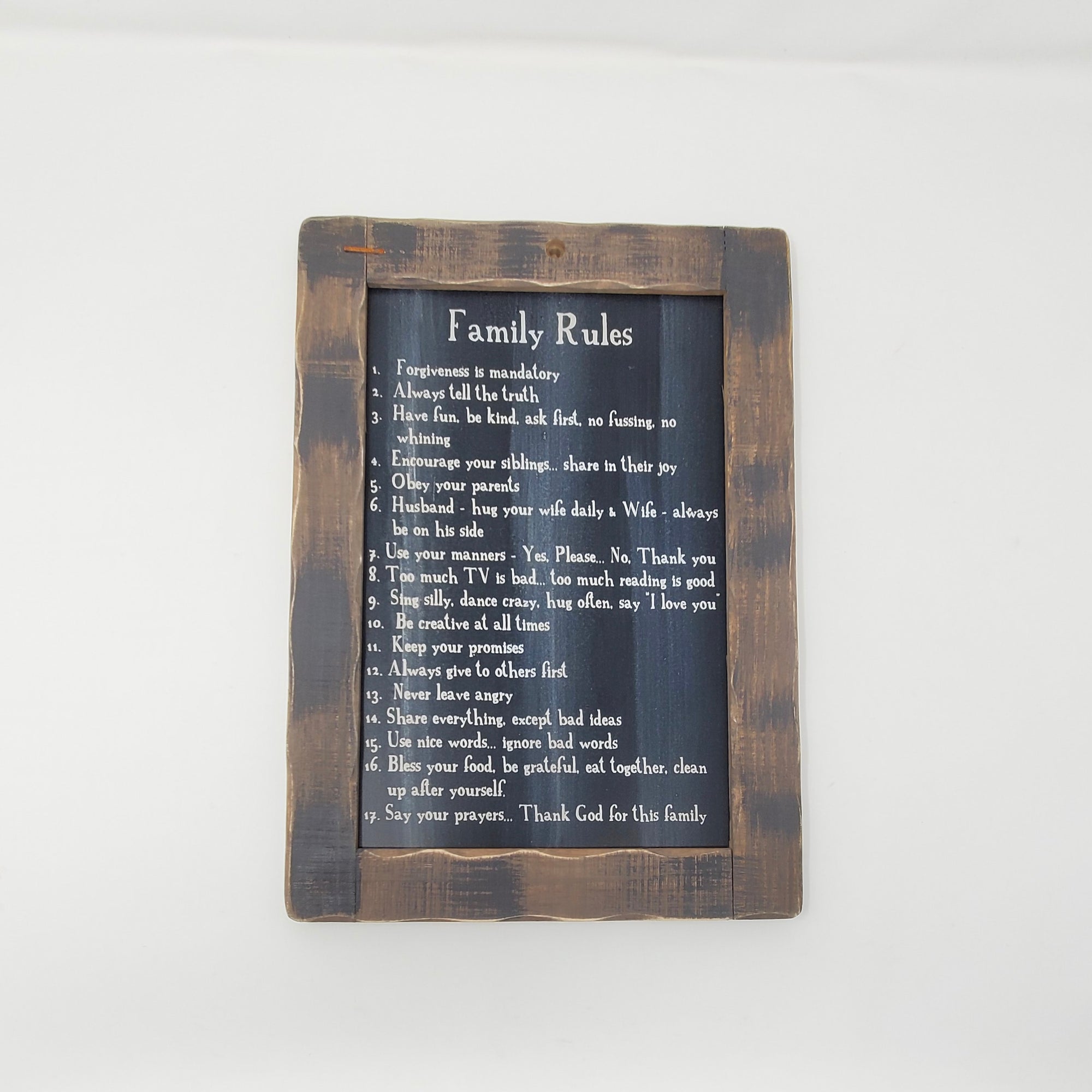 Family Rules Blackboard