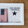 God Bless America Patriotic Rustic Sign