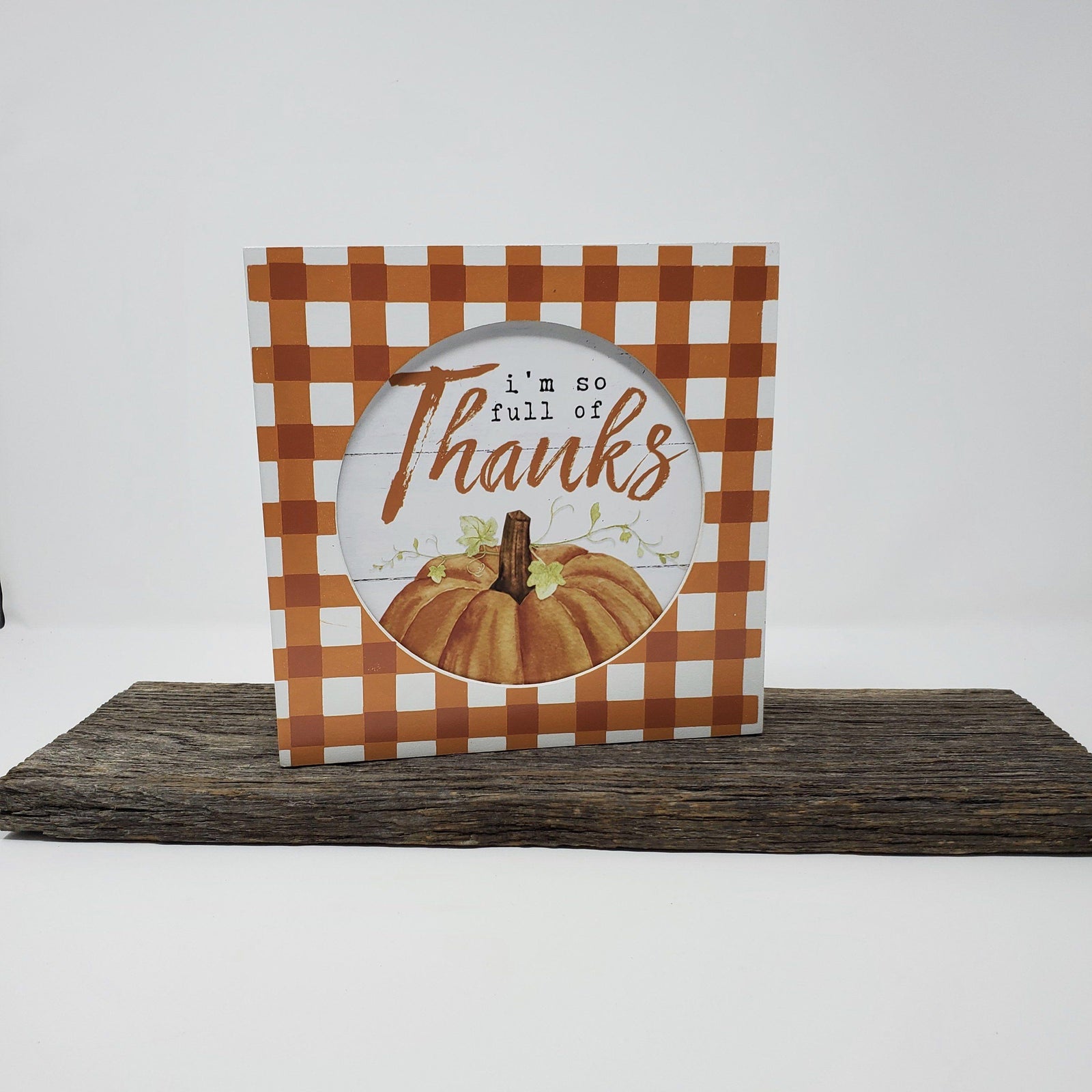 🎁 Full of Thanks Wood Box Sign (100% off)