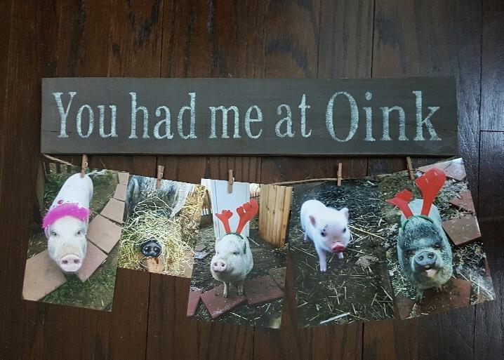 You Had Me at Oink Sign Pig Sign - A Rustic Feeling