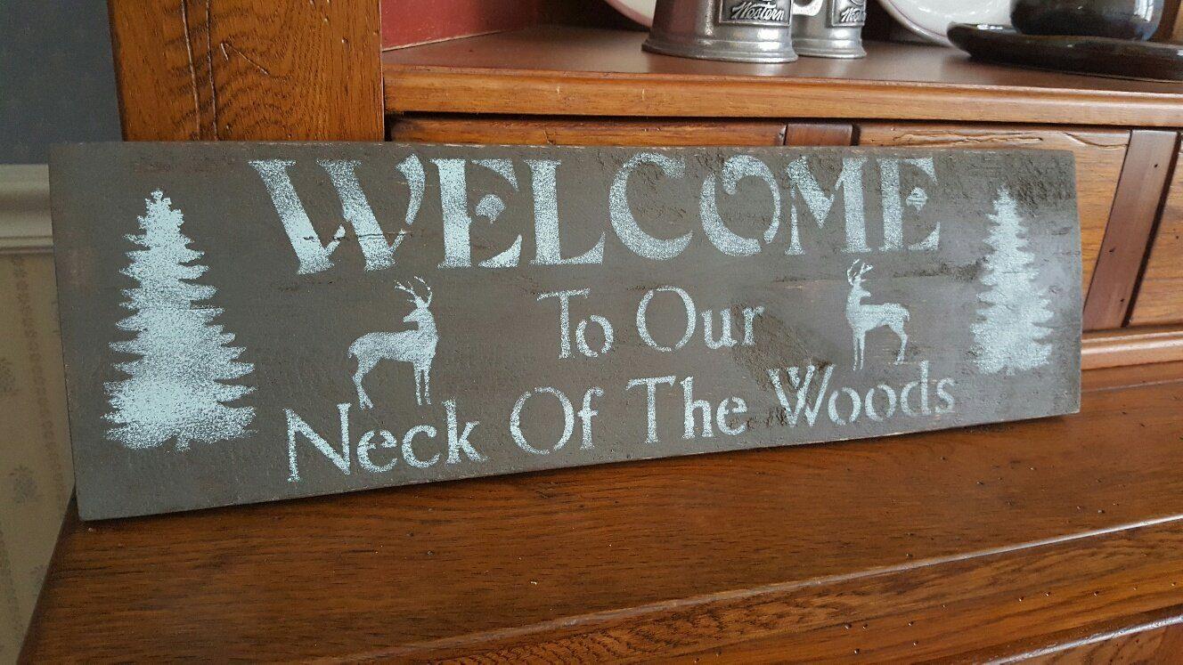 Welcome Deer Sign for Cabin - A Rustic Feeling
