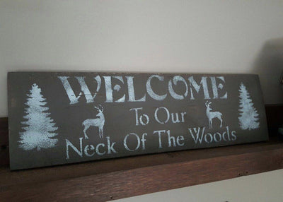 Welcome Deer Sign for Cabin - A Rustic Feeling