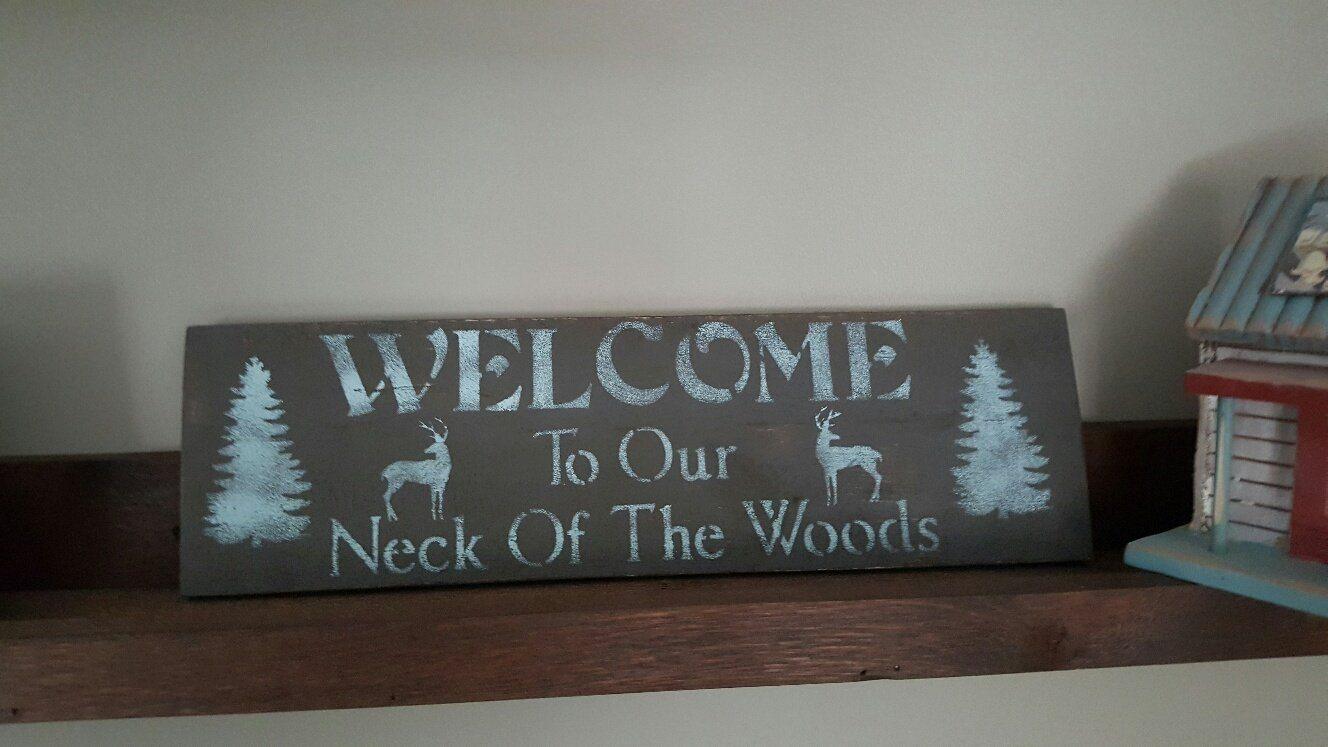 Welcome Deer Sign for Cabin - A Rustic Feeling