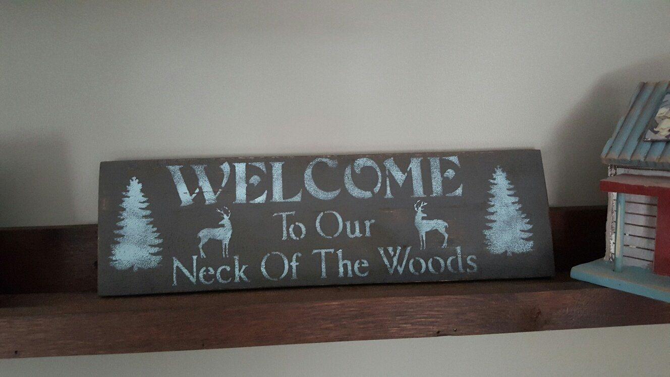Welcome Deer Sign for Cabin - A Rustic Feeling
