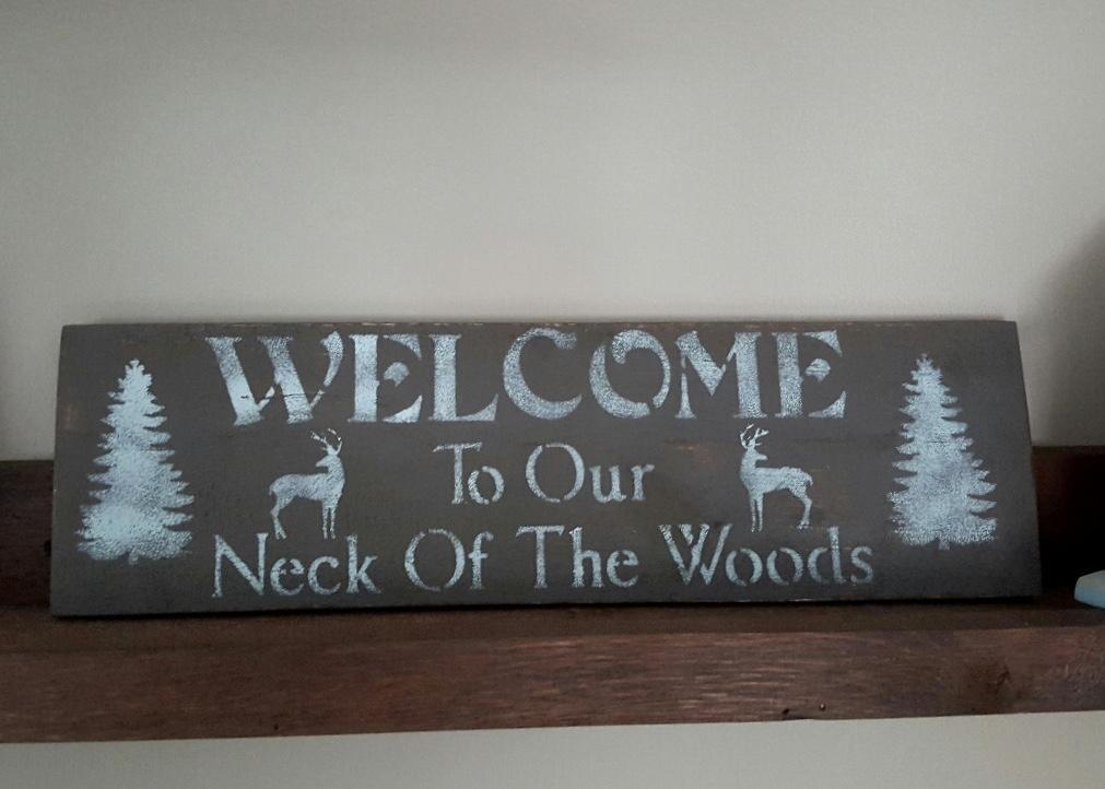 Welcome Deer Sign for Cabin - A Rustic Feeling