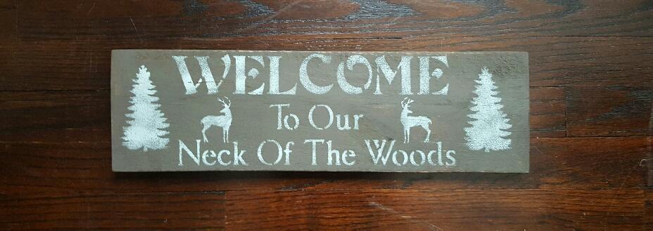 Welcome Deer Sign for Cabin - A Rustic Feeling