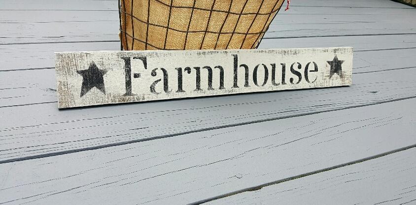 Rustic Farmhouse Sign with Stars - A Rustic Feeling