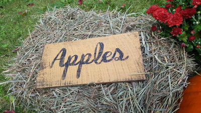 Handcrafted Apples Farmhouse Sign - A Rustic Feeling