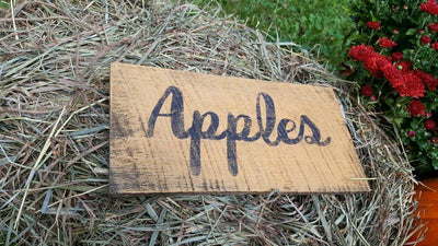 Handcrafted Apples Farmhouse Sign - A Rustic Feeling