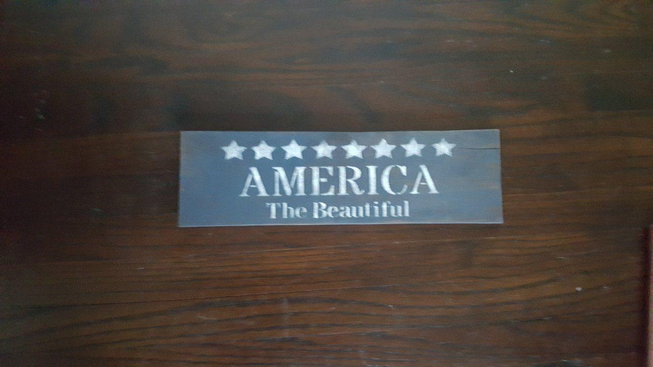 America the Beautiful Rustic Sign - A Rustic Feeling