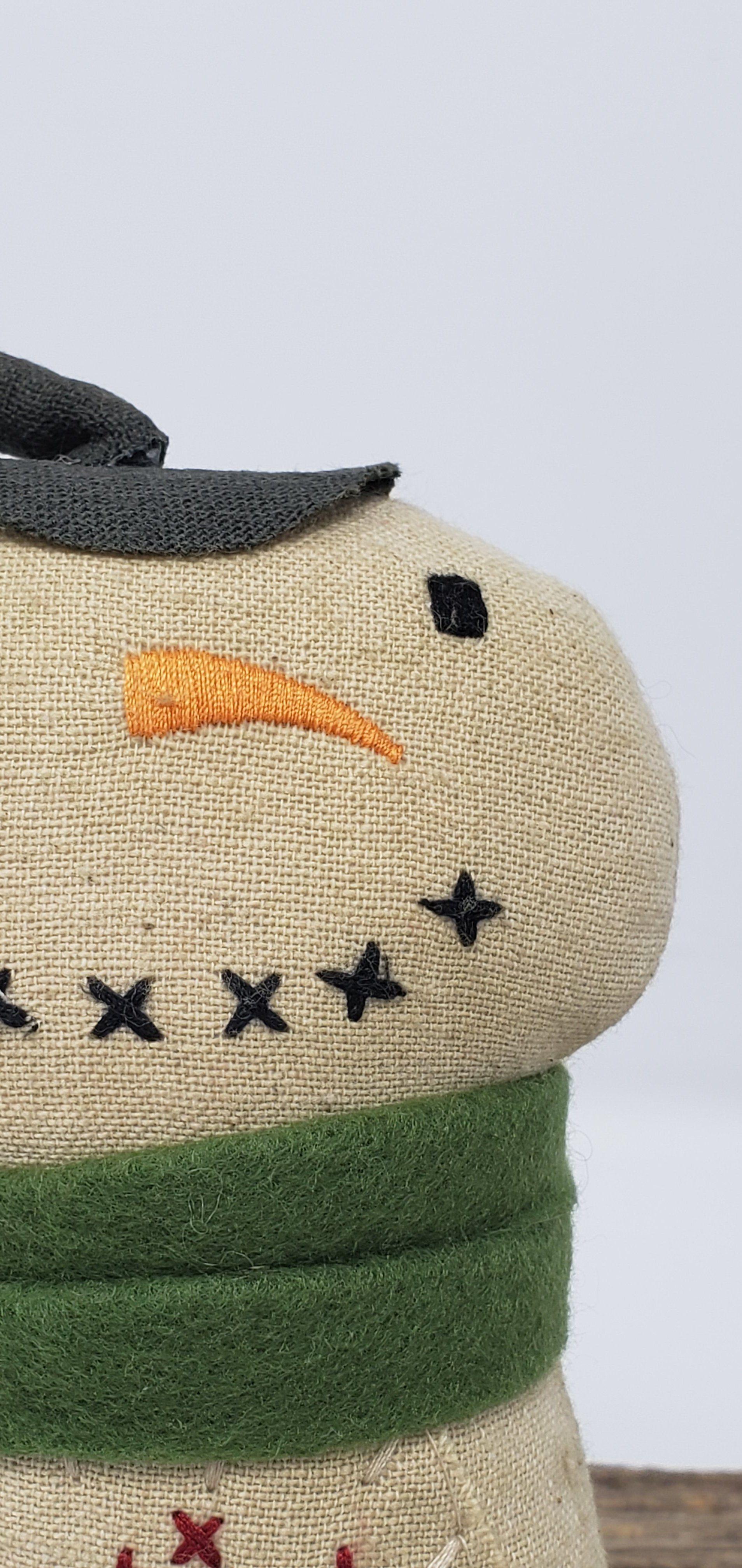 Primitive Snowman with Top Hat - A Rustic Feeling