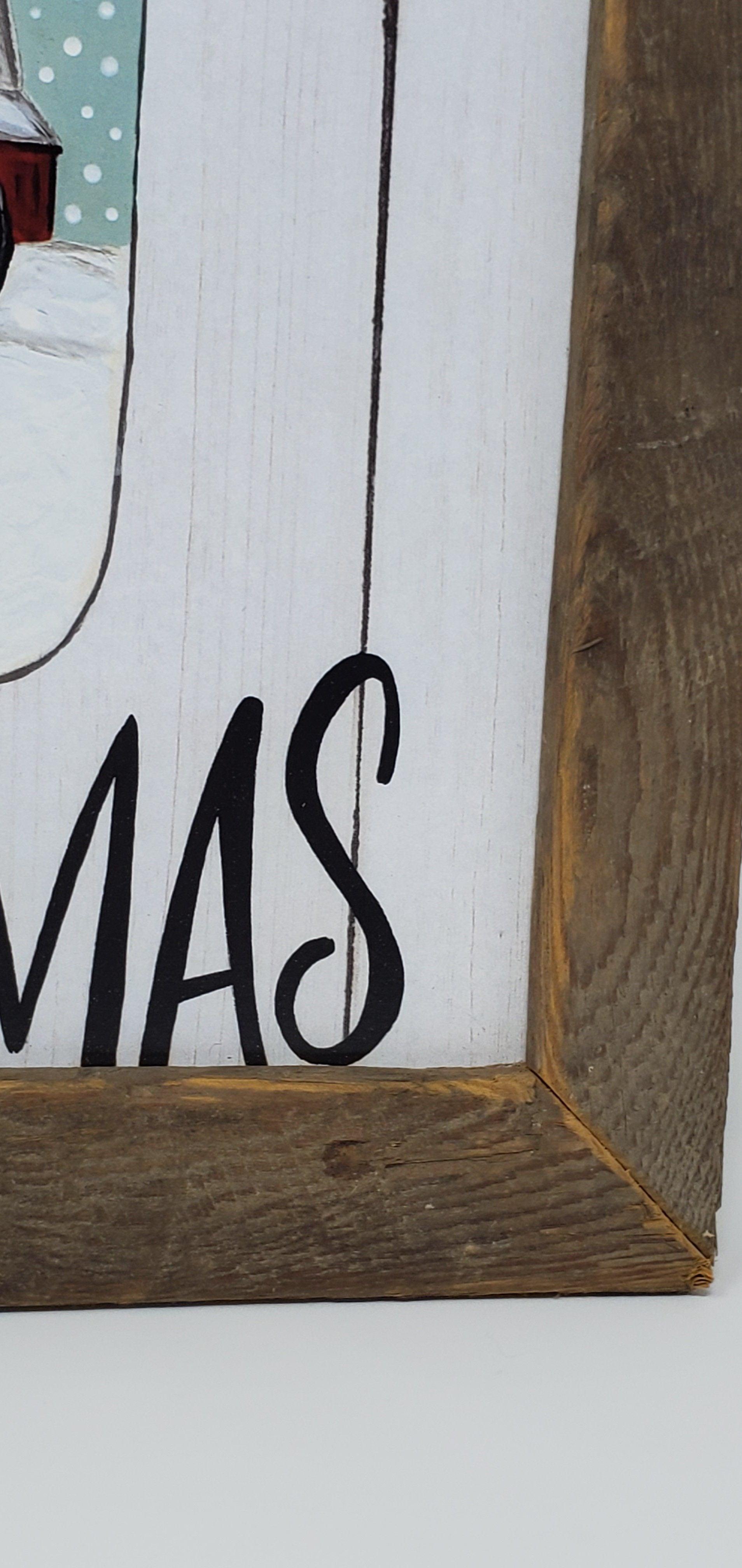 Mason Jar Christmas Rustic Sign - A Rustic Feeling