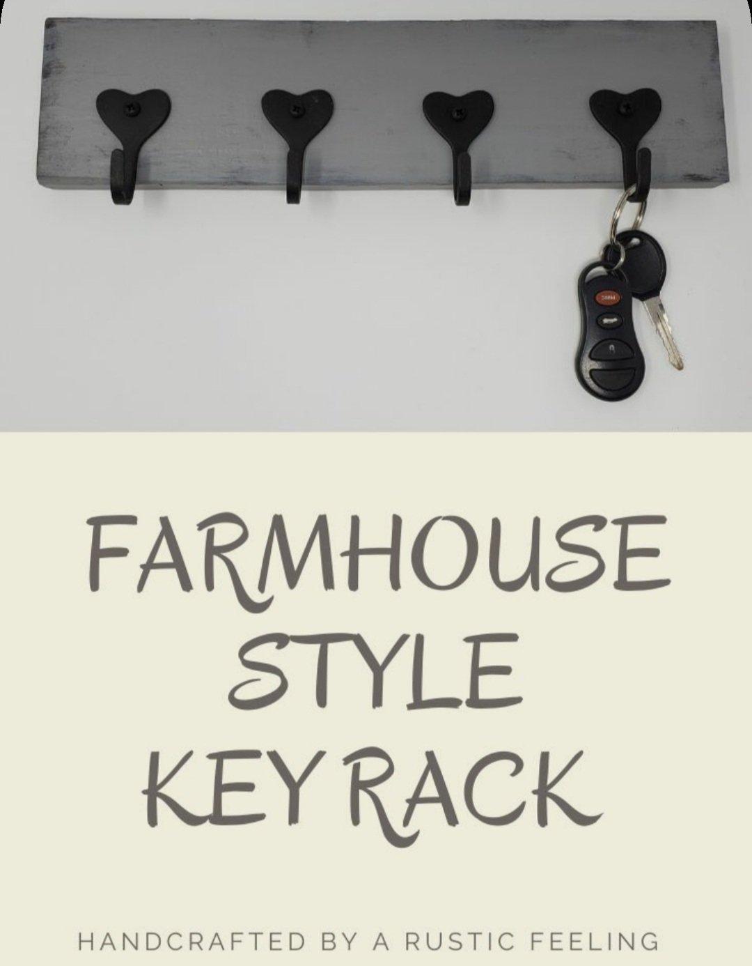 Key Rack, Mask Holder, Key Holders, Heart Decor - A Rustic Feeling