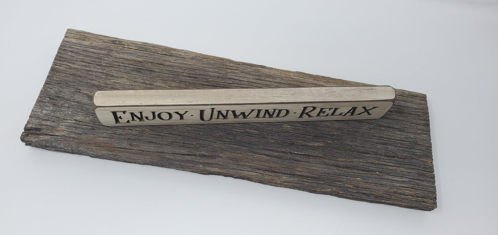 Bathroom Wood Sign Enjoy Unwind Relax - A Rustic Feeling