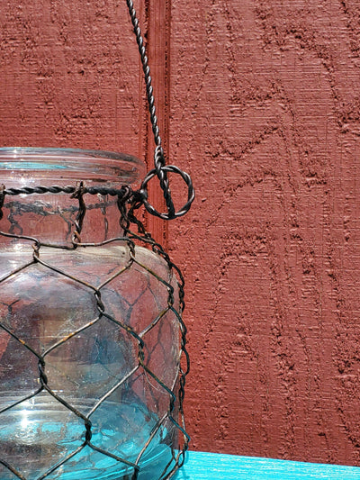 Chicken Wire Farmhouse Jar - A Rustic Feeling