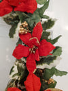 Poinsettia Wreath for your Front Door - A Rustic Feeling