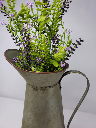 Vintage Galvanized Pitcher - A Rustic Feeling