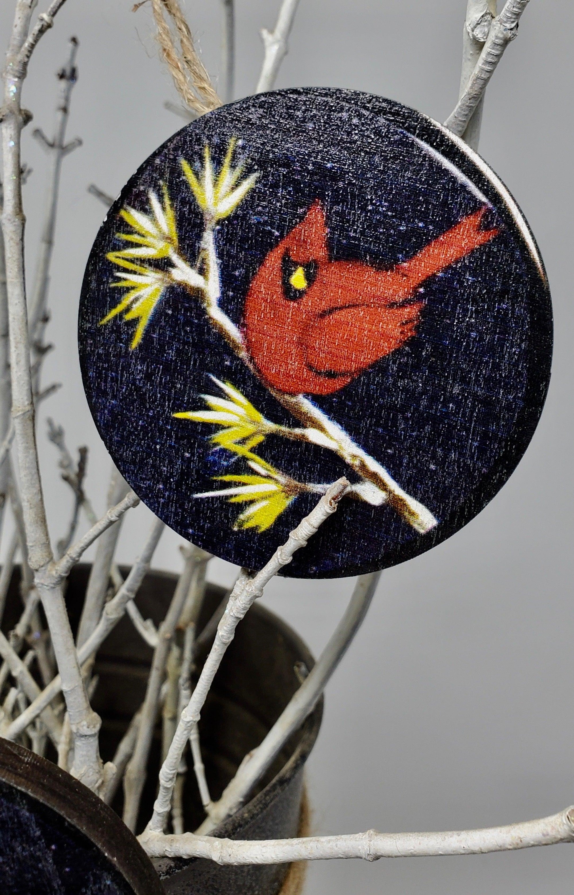 Red Cardinal Ornaments Set of 3 - A Rustic Feeling